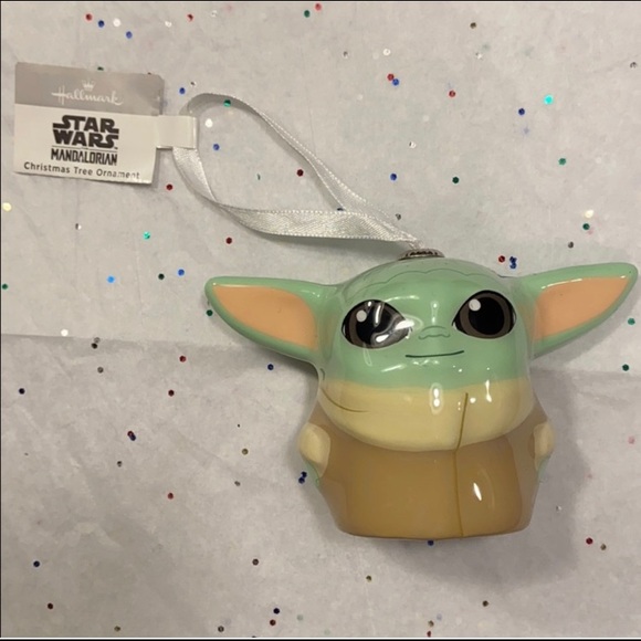Disney Accessories - NWT Disney Hallmark Baby Yoda Ornament 🎄